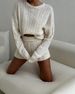 Women's Knitted Casual Sweater Shorts Set New Polyester Co-ords For Comfortable Fashion_ecoleips.com
