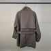 Modern Trench Coat For Women, Lightweight Long Jacket With Tie-Waist & Stand Collar For Office & Casual Wear_ecoleips.com