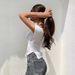 Women's Clothing Slim Summer Sexy Waist Revealing Irregular Top Trend_ecoleips.com