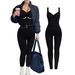 Women’s Clothing V neck backless thick thread jumpsuit fixed double shoulder straps sports body shaping jumpsuit seamless hip lifting yoga clothes_ecoleips.com