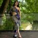 Women's Clothing Off Shoulder Oblique Shoulder Printing Navel Baring Sexy Casual Pleated Dress_ecoleips.com