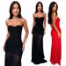Women's Clothing Sexy And Charming Off-Shoulder Strapless Maxi Dress Sheer Mesh For Cocktail Party/Banquet Style Summer Women's Clothing/Dress_ecoleips.com