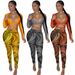 YD8538-D12 Special Offer No Returns Or Exchanges Women's Fashion Sexy Mesh Printed Two-Piece Set_ecoleips.com
