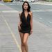 Women's Street Style Patchwork Mesh Top And Mini Skirt Set Sexy Deep V Hollowed Out Design Slim Fit See Through Hip Hugging_ecoleips.com