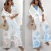 Women's Clothing Leisure Cotton And Linen Short Sleeved Lapel Shirt Trousers Leisure Suit_ecoleips.com