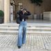 Women's Retro Playful Waistless Design Loose Wide Leg Jeans A-Line Korean Style Regular Fit Solid Color For Autumn Winter_ecoleips.com