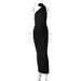 Summer European American Style Women's Sexy Backless Slim Fit Pleated Dress Solid Color Sleeveless Temperament Wholesale_ecoleips.com