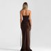 Women's Slim Fit Evening Dress European American Style Fashion Solid Color Herringbone Waist with Flowing Ribbons Long Fishtail Skirt_ecoleips.com