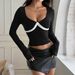Cross-border European And American Y2K Hot Girl Style Lace Patchwork Long-sleeve T-shirt Women's Clothing 2026_ecoleips.com