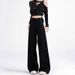 Black Wide-leg Jeans For Women, 2025 New Plus-size High-waisted, Loose-fitting, Slimming, Straight-leg, Flared,_ecoleips.com