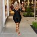 Women's Clothing Style Women's Summer Casual Suit V Neck Short Sleeve Top And Elastic Shorts Set For Formal & Casual For Women_ecoleips.com