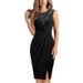 Women’s Clothing New Solid Color Sleeveless Sequined Stitching Slim Fit Slit Party Dress Dress Women's Clothing_ecoleips.com