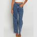 Women's Clothing Jeans For Women New Beaded Temperament Commuting Raw Edge Straight Pants Washed Fashion Jeans_ecoleips.com