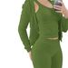Women's 3-Piece Hooded Fleece Vest Set - Winter Warm Layering Outfit With Zip-Up Jacket & Long Sleeves_ecoleips.com
