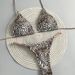 Cherry Star Leopard Dot Lace up Bikini Sexy Two Piece Swimsuit for Women European American Style Beach Vacation Clothing_ecoleips.com