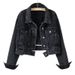 K Explosive Street Denim Jacket Women's New Vintage High Waist Unique Denim Short Jacket Top_ecoleips.com