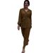 Modest Evening Dress Elegant Long Sleeved Dress For Women Sexy Feminine European American Style Comfortable Set For Fall_ecoleips.com