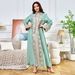 Verve Dubai Women's New Fashion Sequin Evening Dress Muslim Abaya Robe Clothing_ecoleips.com