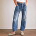 Spot 2025 new European and American cross border retro ripped straight pants casual stitching trousers loose jeans women_ecoleips.com