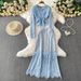 Luxury Lace Shirt for Women with Heavy Rhinestone Embellishments round Neck Elegant Fishtail Design High End Sophisticated_ecoleips.com