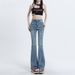 Women's Flared Jeans For Autumn And Winter 2026, New High-waisted Retro Slim-fit Elongated Floor-length Pants_ecoleips.com