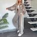 Women's Silicone Print Two-Piece Set - Trendy Color Block Tracksuit For Casual & Sporty Style_ecoleips.com