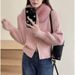 Aria Basics Aria Basics KANING Solid Color Fur Collar Double Zipper Knit Cardigan 2026 Autumn/Winter New Design European And American Style_ecoleips.com