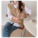 Oversized Knit Vest For Women – Vintage V-Neck Cardigan Layering Piece (White/Camel/Black/Gray, One Size Fits Most)_ecoleips.com