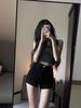 Black High-Waist Skinny Jeans Shorts For Women Trendy Slimming Booty Hot Pants Retro Style Spring Summer Ladies' Sho_ecoleips.com