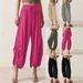 Summer Women's Slimming Casual Drawstring Lantern Pants European American Style Cross Border 2026 Clothing_ecoleips.com