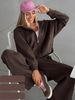Aria Basics Aria Basics European And American Cross-border Sports Suit, Long-sleeve Zip-up Hoodie With Drawstring Pants Two-piece Set_ecoleips.com