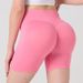 Women's Clothing Summer New High Waist Peach Hip Yoga Pants Fitness Exercise Abdomen Cycling Tights Three Quarter Shorts Hot Pants_ecoleips.com