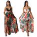 Women's Clothing Women's Floral Dress Large Size Slightly Fat Medium Length Suspender Skirt Printed Long Skirt_ecoleips.com