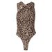 European And American Style Cross-border Women's Clothing New Leopard Print Asymmetric Slim-fit Ruched Mesh Jumpsuit_ecoleips.com