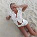 Women's Clothing Spring And Summer New Style Pure Color Fashion Slim Sexy Hollow Tops And Shorts Set_ecoleips.com