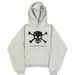 DIY Street Style Women's Skull Print Loose Casual Hooded Sweatshirt Autumn Winter Y2K Fashion_ecoleips.com