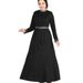 Muslim Dress Women Elegant Beaded Muslim Dress – Slim Fit Ruffled Abaya For Special Occasions_ecoleips.com