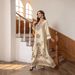 Muslim Dress Round Neck Printing Hot Diamond Beading Loose A Line Robe_ecoleips.com