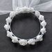 Double Layer Floral Veil With Handmade White Roses – Elegant Bridal Hairpiece For Wedding & Photography (Korean-Style)_ecoleips.com