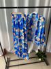 Women's Clothing new fashion printed bubble long-sleeved shirt lace-up wide-leg pants two-piece suit_ecoleips.com