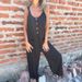 Summer New Women's Casual Bib Jumpsuit Loose Fit Style Solid Color Button Insert Pocket_ecoleips.com