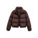 New Solid Color Short Women's Autumn And Winter Coat Fashionable Thickened Warm Zipper Bread Clothes Cotton Clothes_ecoleips.com