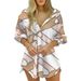 Women's Clothing Spring And Autumn New Women's OL Commuter Elegant Long Sleeve Lapel Printed V Neck Button Shirt JR922_ecoleips.com