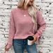 Lace-Up Bow Pullover Autumn Winter Cross-Border Sweater Loose Casual Long Sleeve Knitted European And American Women's_ecoleips.com