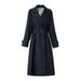 Casual Trench Coat Women's New Medium And Long Fashion Versatile Lace-up Trench Coat_ecoleips.com