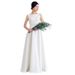Satin Round-neck Light Dre, Long White Imple Foret-tyle Bridal Gown For Travel Photography, Leevele Wedding_ecoleips.com