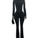 HR25053 European And American Fashion Women's Zip-up Cardigan Foldable Waist, Slightly Flared, Fleece-lined Two-piece_ecoleips.com