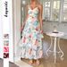 Women's Clothing Temperament Elegant Style Sling Print Thousand Layer Skirt Dress_ecoleips.com