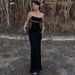 New Women's Clothing Fashion Temperament Color Matching Suspender Tight Hip Elastic Dress_ecoleips.com