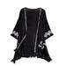 Women's Lightweight Sun Protective Loose Fit Breathable Long Sleeve Embroidered Jacket Mid-Length Elegant Stylish Top with Tassels for Summer_ecoleips.com